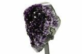 Deep-Purple Amethyst Geode With Metal Stand - Uruguay #364447-2